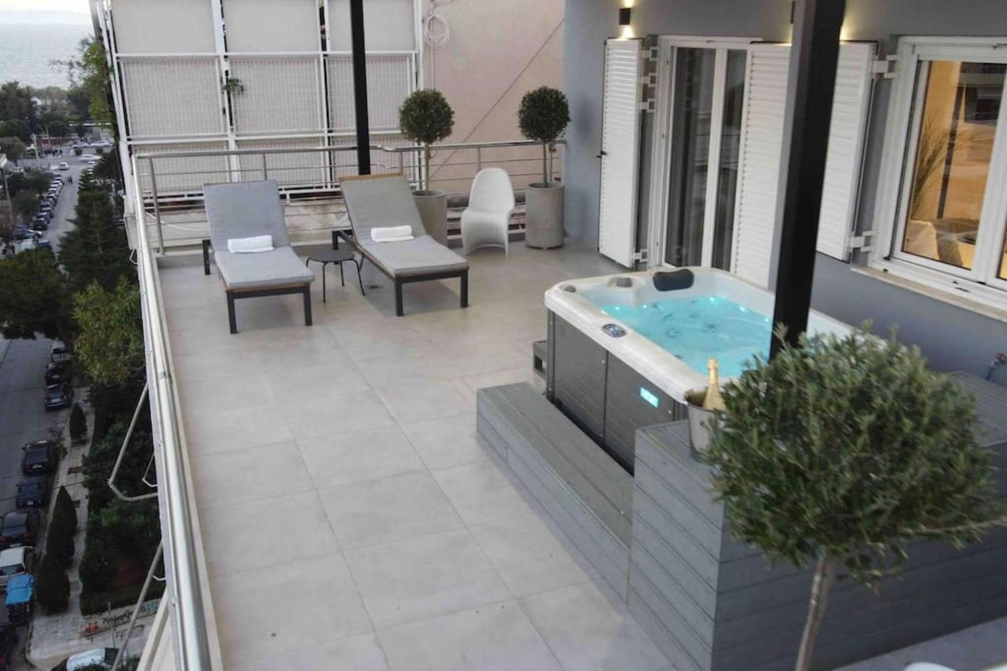 Jacuzzi Luxpenthouse Pfaliro Apartment Athen